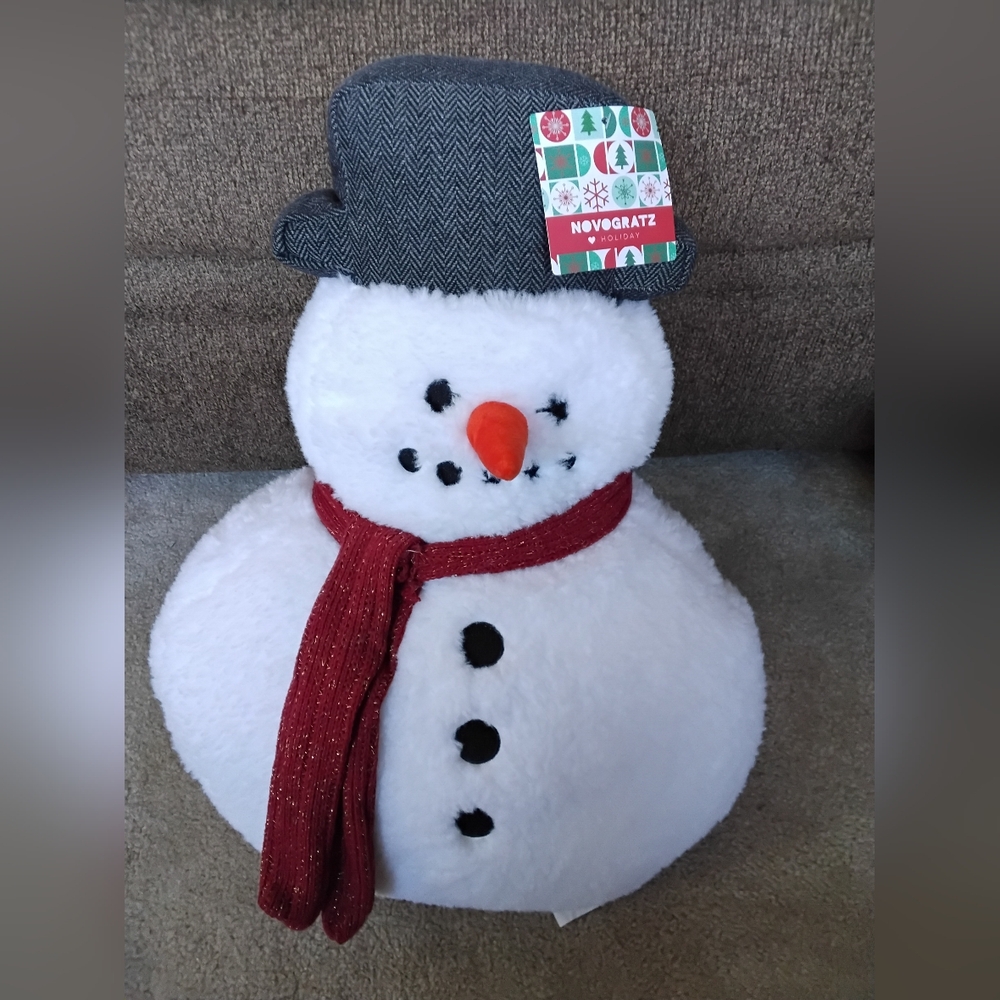 Novogratz Christmas Snowman decorative pillow nwt